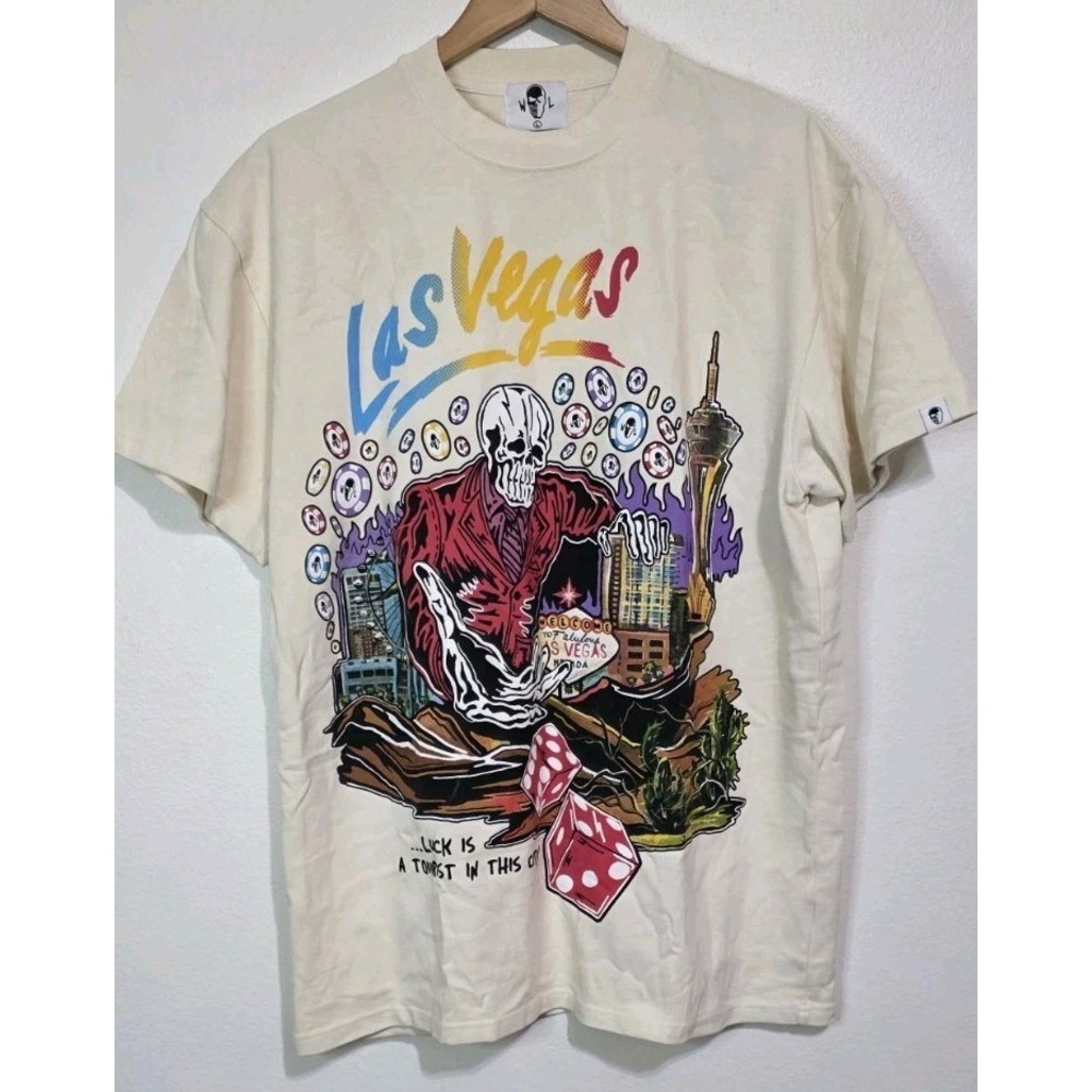 New Warren Lotas Las Vegas Shirt‎ Men L Off White Retro Streetwear Graphic Tee
